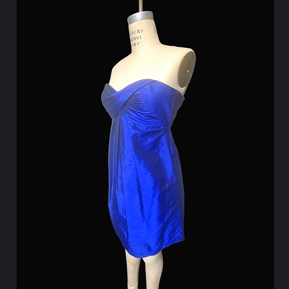 Strapless Party Dress- Blue Size 2 - Picture 2 of 12